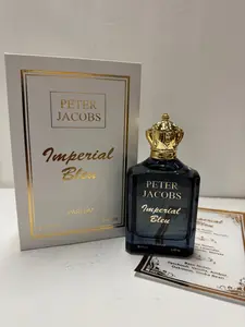 Peter Jacobs IMPERIAL BLEU Parfum 100 ml / 3.4 OZ Spray for Men - Sealed Box - Energetic Bergamot & Jasmine Scent - Perfect for Any Occasion