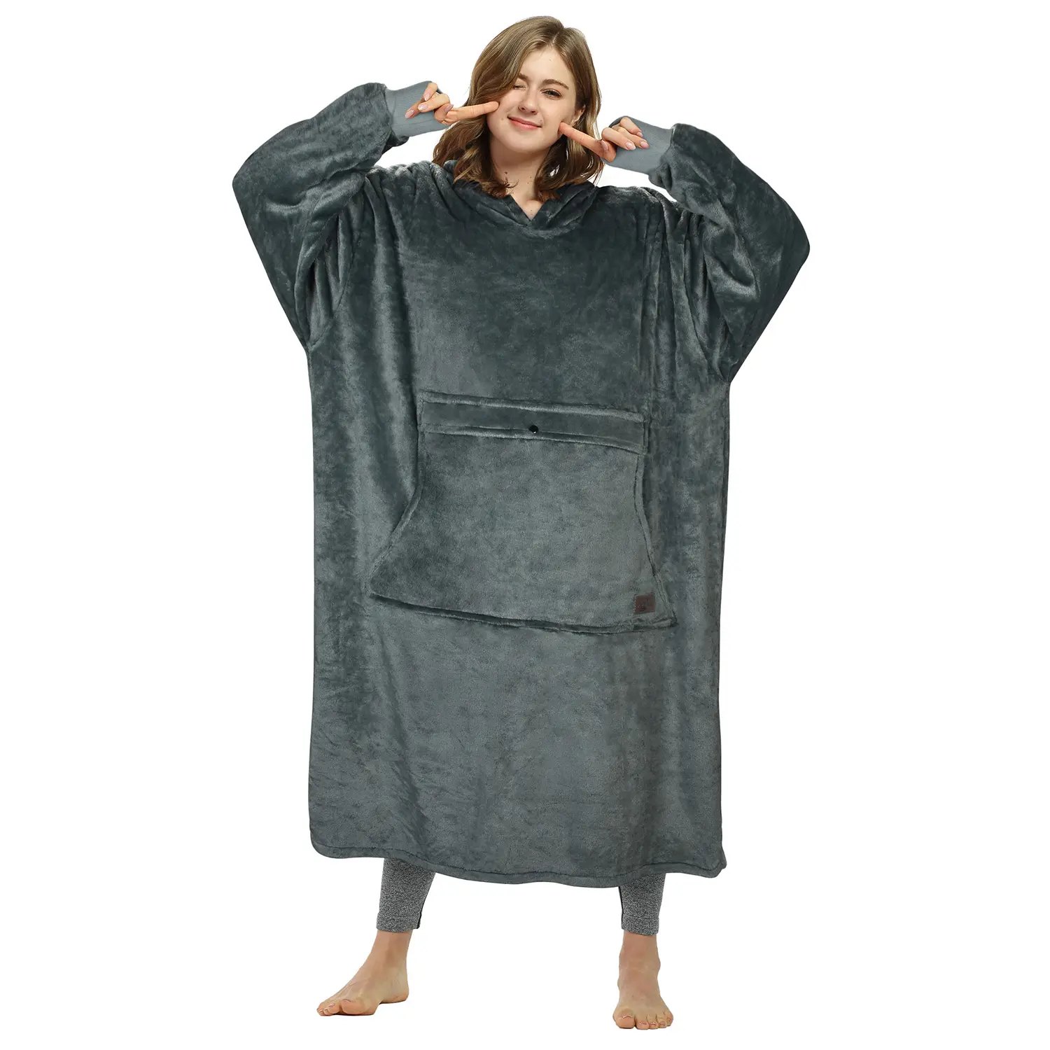 Oversized Hoodie Blanket Sweatshirt,Super Soft Warm Comfortable Fleece Giant Pullover with Large Front Pocket,for Adults Men Women Teenagers Wife Girlfriend