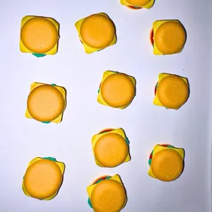 Rubber Cheeseburger Charm (Stackable Layers)