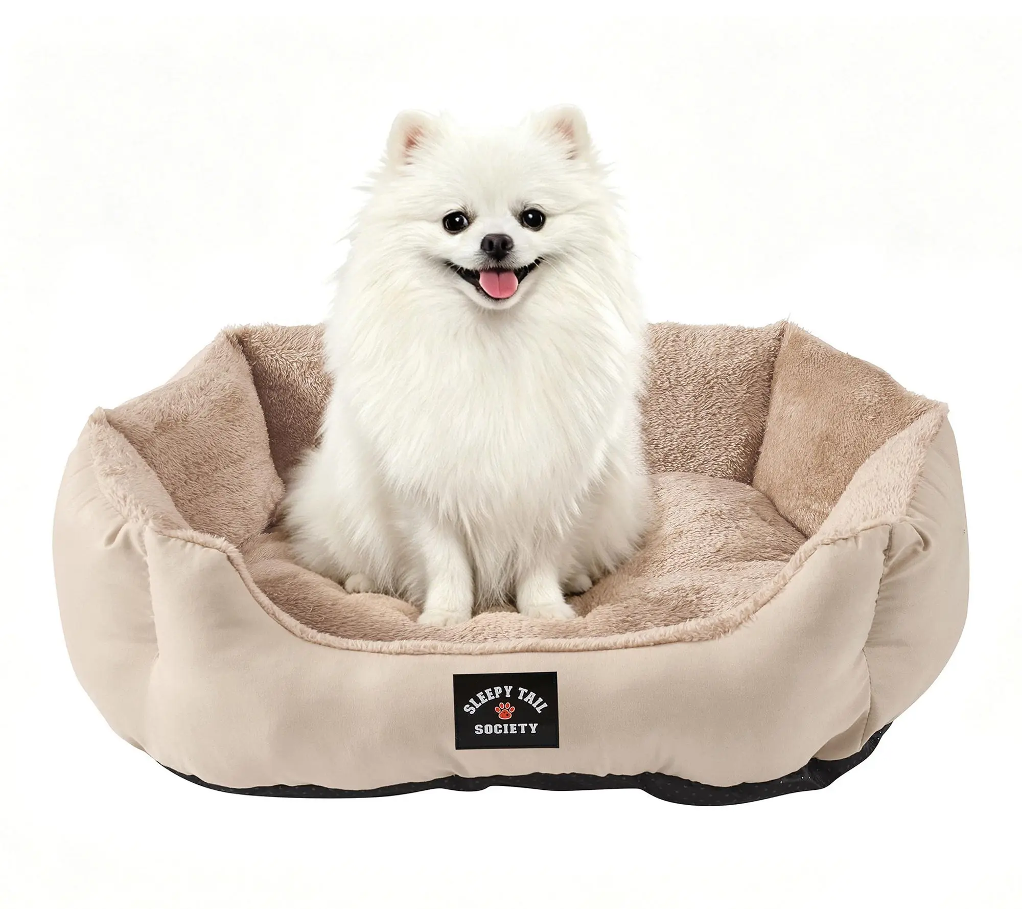 Sleepy Tail Society Medium Peaches Cuddler Pet Bed