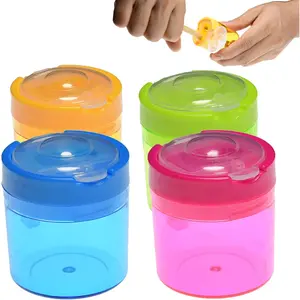 Pencil Sharpener Manual Pencil Sharpener 2 Holes Metal   Crayon XL Sharpener with Large Round Catches Sharpening Regular HB Pencils Graphite Colored  Pencils Pack of 4