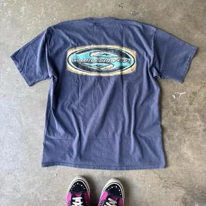 Vintage Quiksilver Surfer Tshirt in Navy with Blue Accents, Unisex Crewneck Shirt for Men and Women