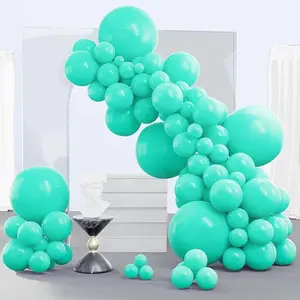 PartyWoo Teal Balloons 140pcs Different Sizes Pack of 18 12 10 5 Inch Turquoise Dark Teal Balloon Arch Kit for Baby Shower Gender Reveal Graduation Mermaid Birthday Pool Party Decorations Blue-Y69