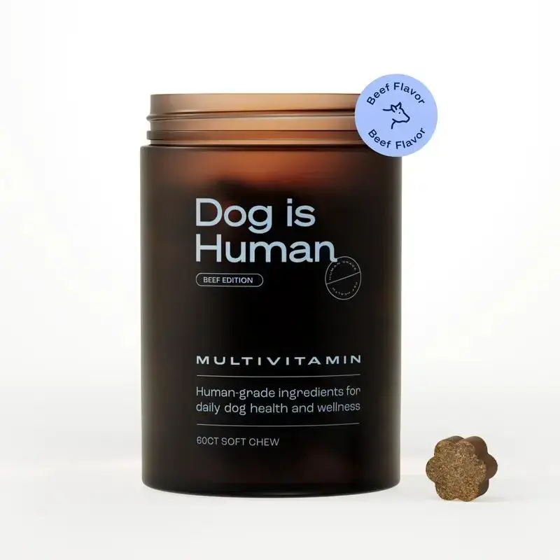 Dog is Human Daily Multivitamin for Dogs (Beef Flavor) Vet-formulated FAST - FREESHIPPING