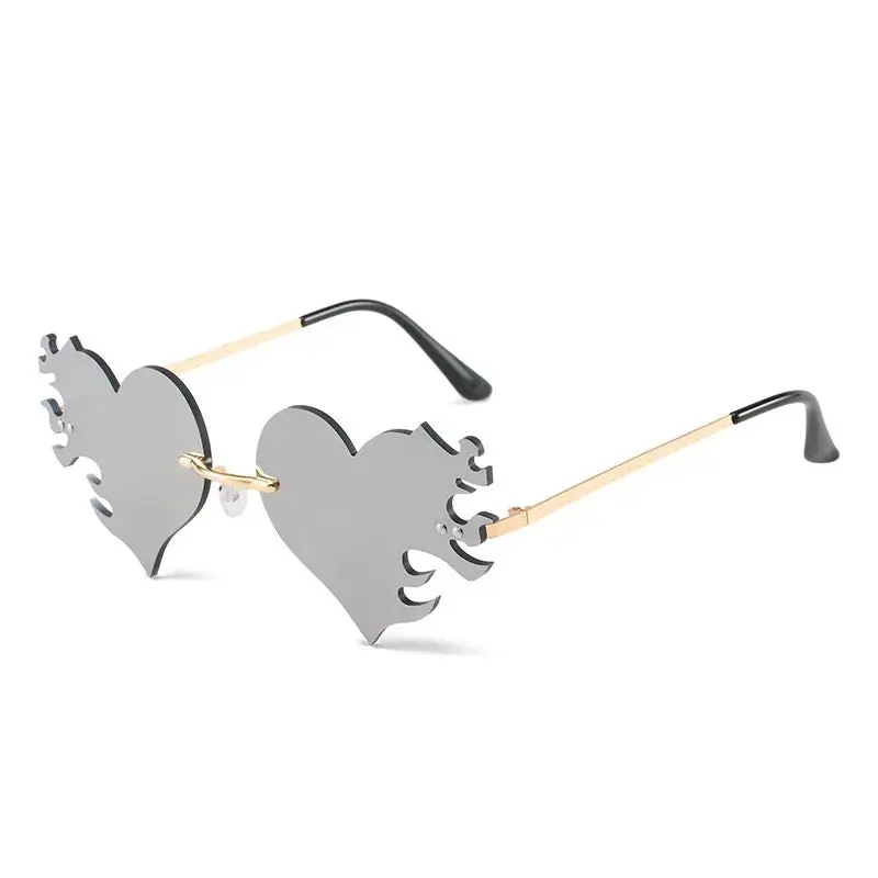 Flaming Heart Shaped Sunglasses