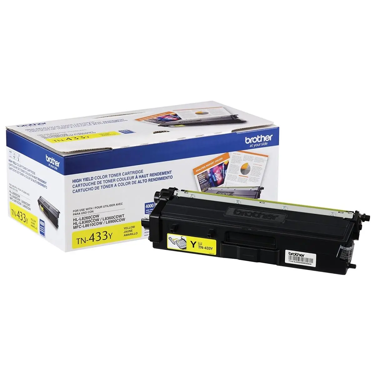 Brother International TN433Y High Yield Toner - Yellow