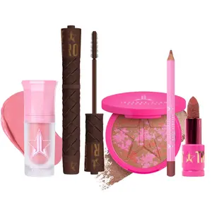 Amanda's Everyday Glam - Liquid Blush 'Candy Petals', Fuckproof Mascara 'Choc Fondue', Skin Frost Blush Highlighter 'Guilty Nectar', Lip Liner 'Allegedly' & Shiny Trap 'Rodeo Love'