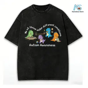 Comfort Colors Autism Dinosaur Inclusion Shirt, Autism Awareness Graphic Tee, Neurodiversity Mental Health T-shirt, SPED Teacher Gift