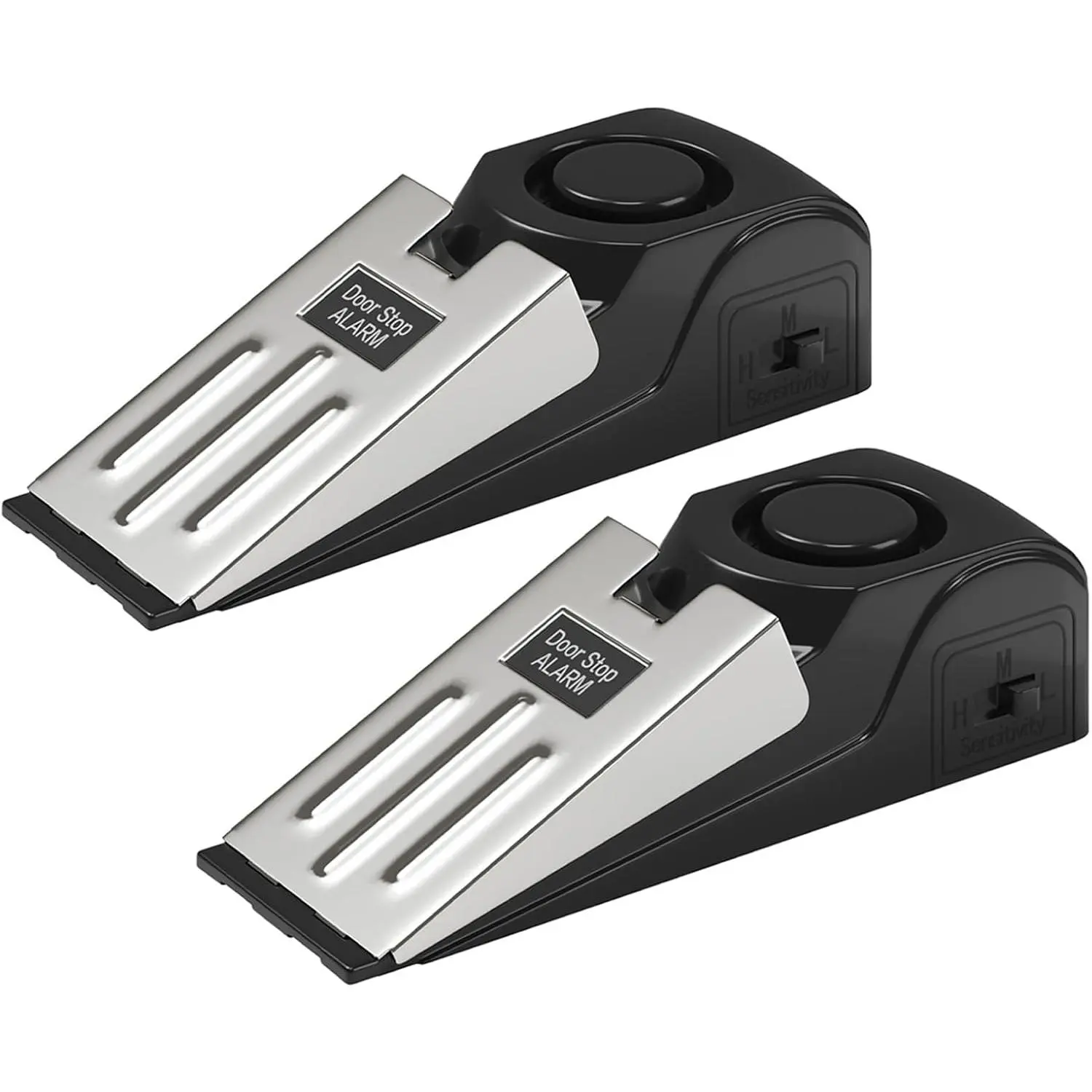 2 Pack Door Stop  for  & Travel Safety, 120dB Loud Siren Door Stoppers  Device, Portable Anti-Slip Door Stop Wedge for Apartment, Hotel,  for Travelers