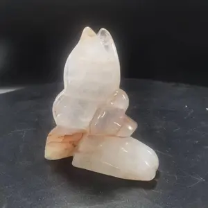 Fire Quartz Flower Fairy Carvings