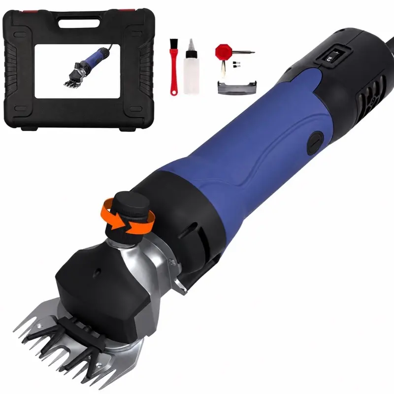 Sheep Shears Electric Clippers 2500RPM, 6-Speed Control - Heavy Duty Livestock Grooming Kit for Sheep, Goats, Alpacas, Llamas - Case, Low Vibration, 18.3ft Cord (Blade Included)
