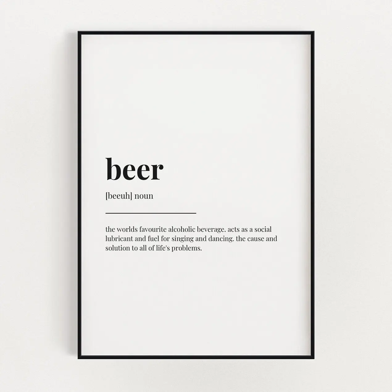 Artistic Waterproof Beer Definition Unframe-Style Wall Poster - Vintage Cool Room Decor Inspo, Multi-Size Print for Kitchen, Study, Home Supplies Posters & Prints