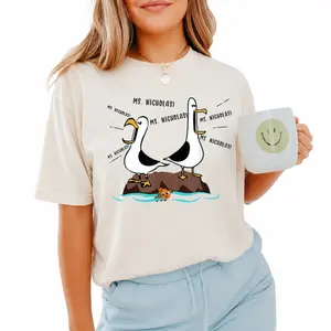 Funny Teacher Seagull T-Shirt, Comfort Colors Ocean Teacher Tee, Personalized Teacher Appreciation Gift T-Shirt