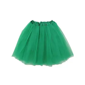 Green Tutu Skirt for Women – 3-Layer Tulle Ballet Skirt for Costume, Dress-Up, Dance, & Cosplay