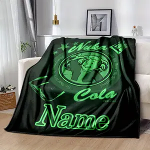 Personalized Fallout Shelter Blanket Featuring Your Name, Made from Ultra-Soft Polyester. Ideal for All Seasons, This Blanket Is Perfect for Use on a Sofa, Bed, During Picnics, Or While Traveling. A Cozy Companion for Home And on The Go Warm Haven Textile