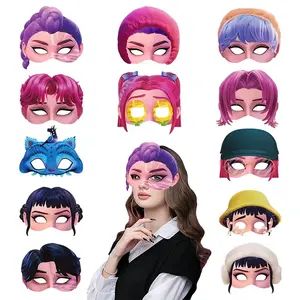 Fun Themed Party Masks, Cute Cartoon Character Half Face Masks for Birthday Celebrations, Selfie Props, Masquerade, Carnival, Halloween, Kids & Adults Costume Accessories