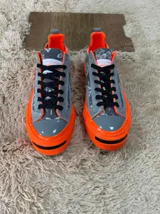 Summer Thick Sole Height Increasing Canvas Sports Shoes, Casual Embroidered Low Top Athletic Sneakers, Anti-Slip Wear-Resistant Breathable Men's Footwear