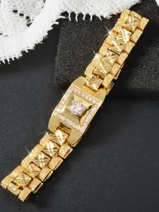 Fashion Unisex Diamond Pattern Bracelet, Bangle Bracelet, Stylish Two-Tone Contrast Design, Trendy Matching Jewelry Gift for Men and Women, Perfect for Daily Wear, Parties and Holiday Occasions