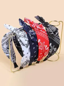 Boho Style Knotted Tie Wide Headband Set, Fashionable Chic Headbands Hair Accessories for Women & Girls, Minimalist Headwear Suitable for Thick Hair