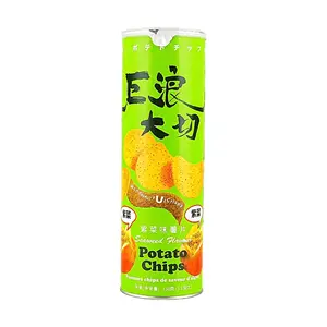 HKEDO Giant Cut Potato Chips - Seaweed Flavor, 150g Pack - Crispy & Savory Snack