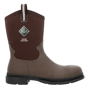 Muck Boot Mens Chore 12 Inch Waterproof Alloy Toe  Casual Boots Mid Calf - Brown