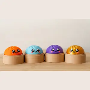 Dumpling Clicker - 3D Printed Kawaii Dumpling in Steamer Basket - Cute Sensory Desk Toy - Foodie Gift - Multiple Colors, No Assembly
