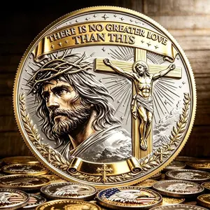 He Is Risen Easter Resurrection Challenge Coin - Empty Tomb, Christian Faith Gift Religious Collectible
