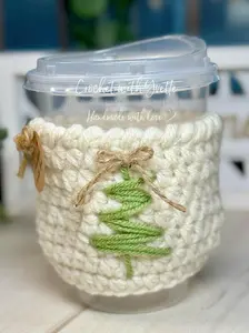 White Christmas Tree Crochet Cozy – Sage or Bright Green Options
