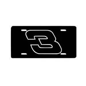 NASCAR Dale Number 3 License Plate - Customizable and Durable