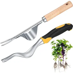 2 count Hand Weeder Puller Tool, Manual Weed Puller Tool Kit, Garden Manual Weeder  with V-Shaped Forks, for Garden Yard Lawn Farm Weed Roots Digging Removal Hand Tool