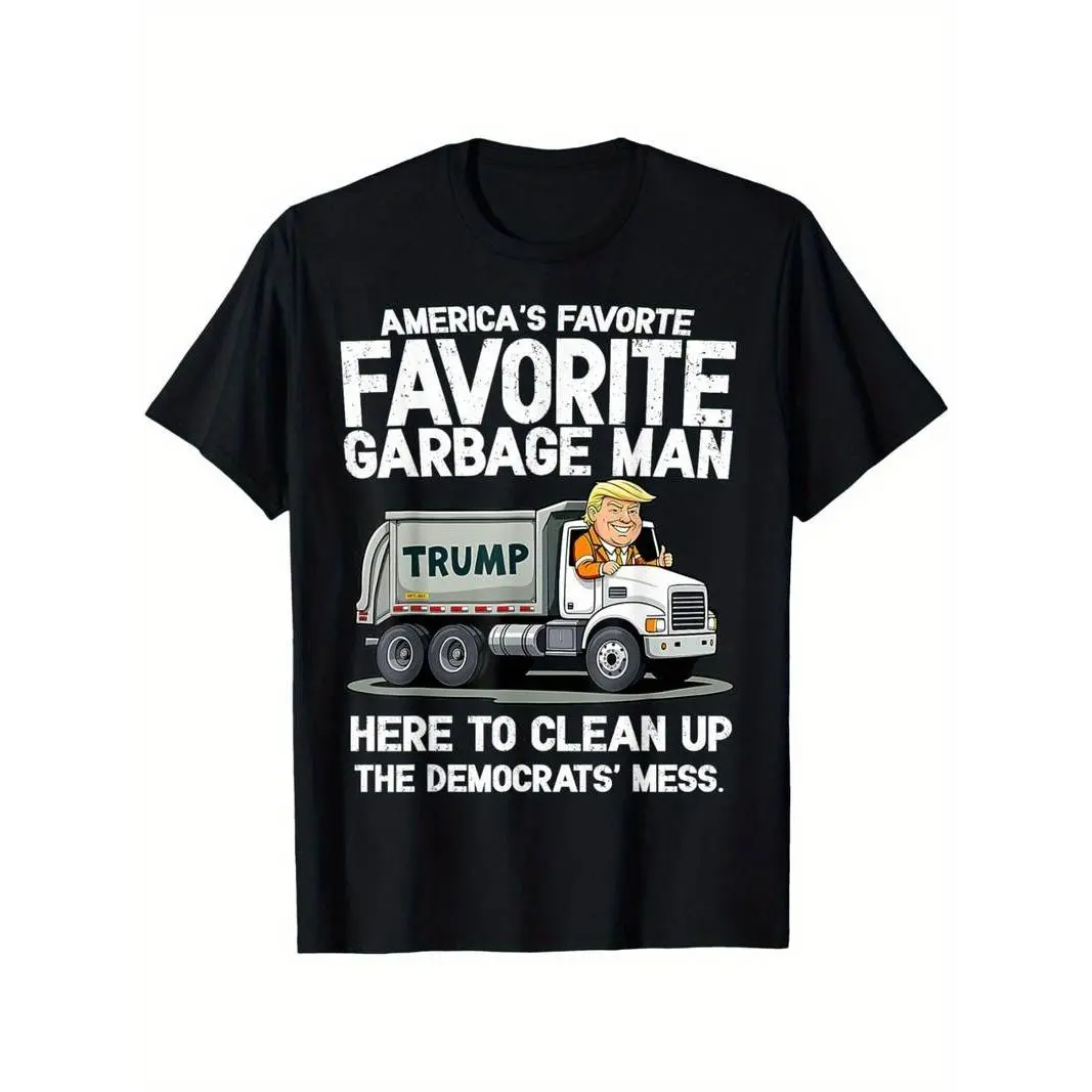 Summer t Shirts Trump 2024 Election Trump Garbage Man Vote Trump President T-Shirt for Men Women