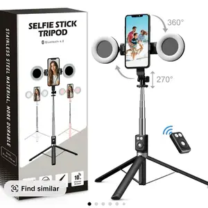 6in1 Tripod with Bluetooth 4.0 - Stainless Steel Material, More Durable, 360° Rotatable, 270° Adjustable, Selfie Stick Design