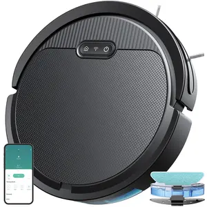 Robot Vacuum and Mop , 5000Pa Strong Suction, Self-Charging, Voice Control, Vacuum Cleaner with Set Scheduled Cleaning, ldeal for Hard Foor low pile carpet