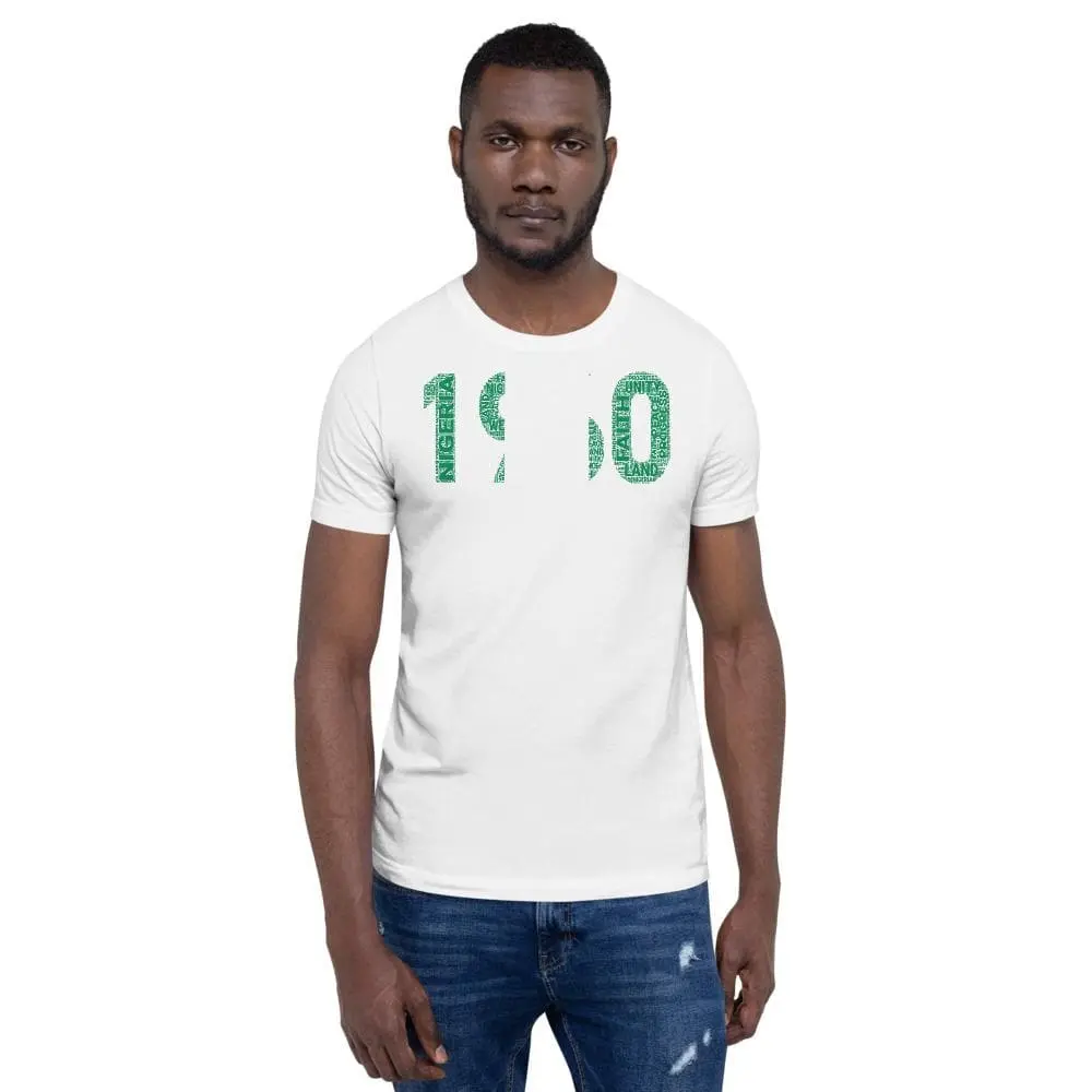 1960 Nigeria Independence Year Word Cluster Short-Sleeve Unisex T-Shirt