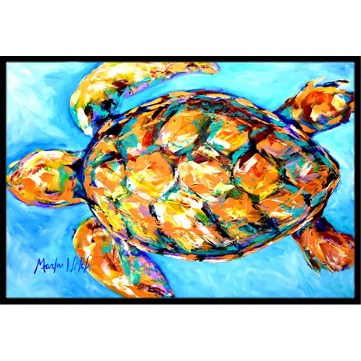 212 MAIN Sand Dance Animal Print Rug - Large 24x36 in. Indoor-Outdoor Mat, Permanent Dye, Fade-Resistant Fabric, Rubber Backing