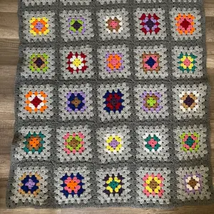 Handmade Crochet granny square baby blanket