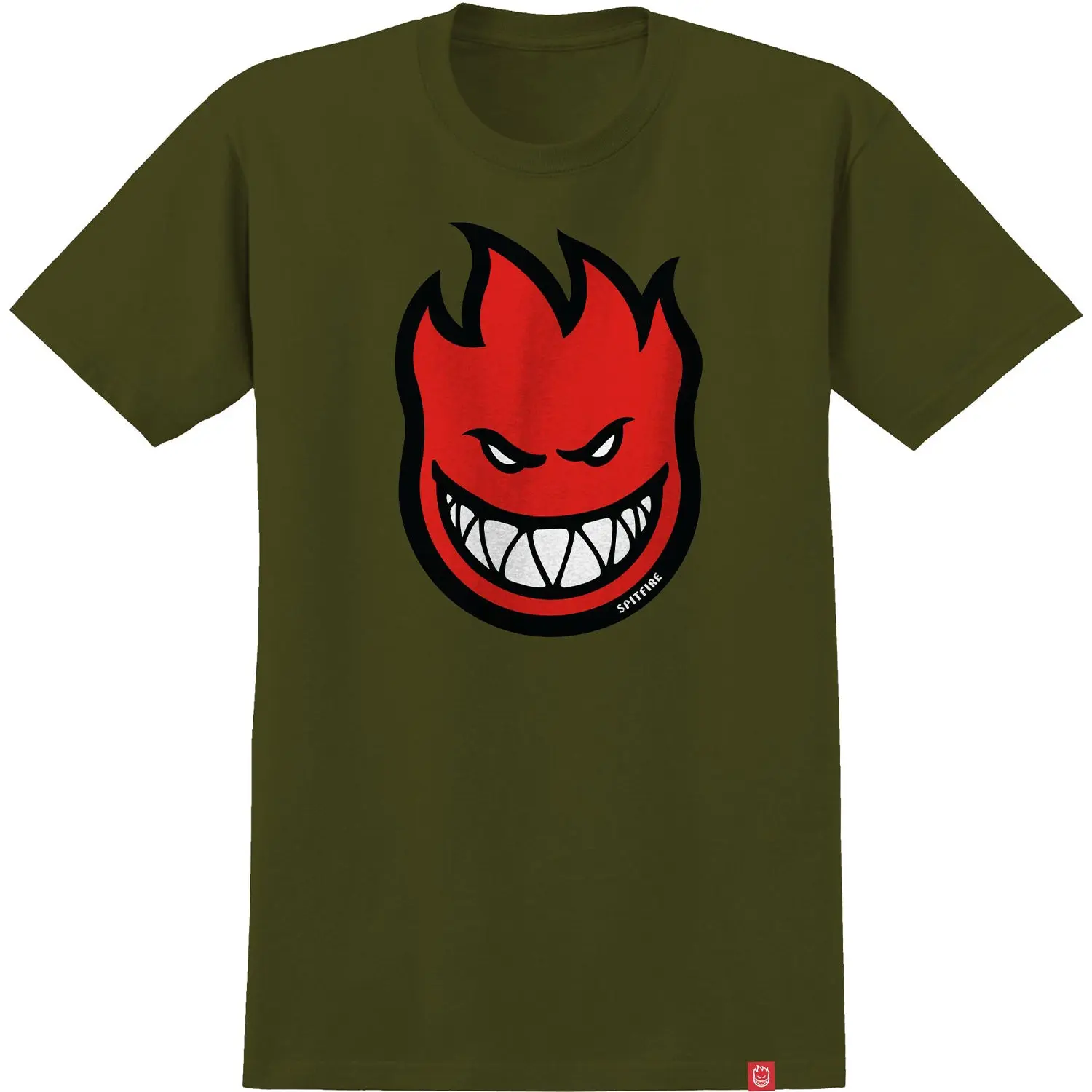 Spitfire Wheels Shirt Bighead Fill Military Green/Red