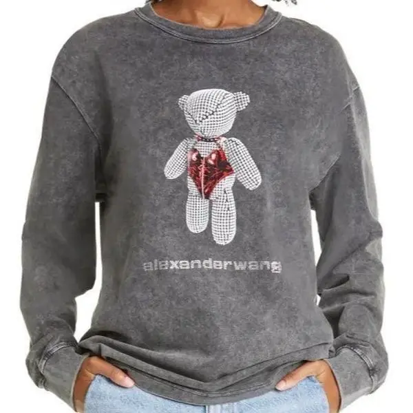 Alexander Wang Oversized Teddy Beiress Acid Wash Tee Medium $295 MSRP
