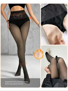 Thermal Winter Basic Tights Leggings Thick Semi-Transparent Underwear Pantyhose Closed Foot
