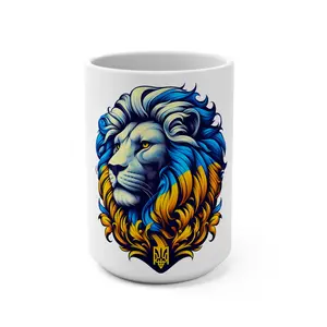 15oz Ceramic Mug Ukrainian Dignity and Support Power of Ukraine