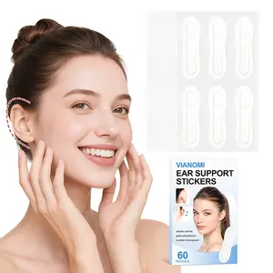 60 Patches Ear Support Lift Stickers for Ear Styling Ear Positioning,  Clear Self-adhesive Ear Patches for Visual Slimming, Ear Support Tapes Ear Contour Stickers for Daily Makeup Parties, Women Beauty Accessories