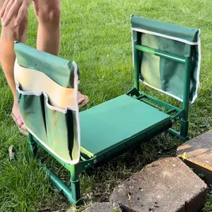 【FathersDayGift】RIFPOD Garden Kneeler and Seat Heavy Duty, Wider and Thicker Kneeling Pad for Foldable Gardening Stool with 2 Tool Pouches, Gardening Gifts Tools for Women Mom Men Seniors