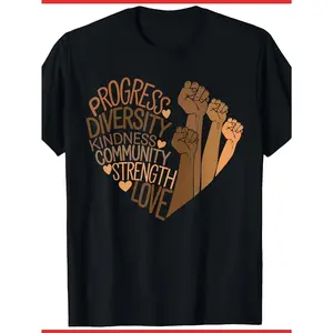 Melanin African Women Black History Fists Diversity Equity Black Cotton T-Shirt Same style for men and women 2025 summer short-sleeved printed T-shirt pure cotton 180g