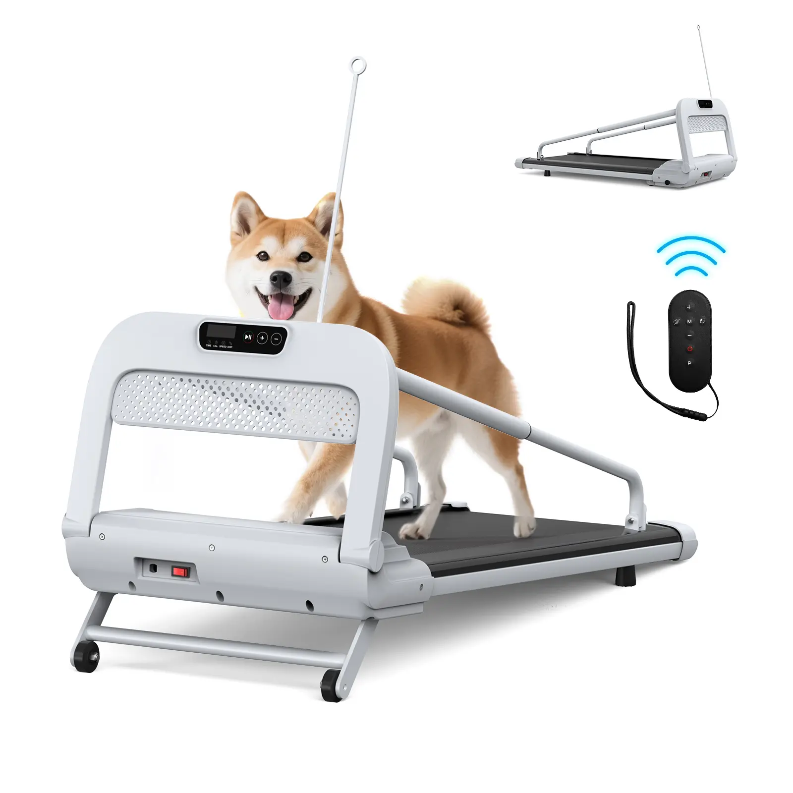 【Dog indoor exercise equipment】GORUN home foldable dog treadmill with  5.5° adjustable incline,remote control,265lbs weight capacity, low noise,0.5-6mph,Electric dog exercise machine,perfect for small spaces,No more destructive chewing or pet obesity