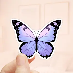 Purple Butterfly Sticker Waterproof Vinyl Aesthetic Sticker Water Bottle Sticker Cute Butterfly Sticker Girly Stickers Kindle Sticker