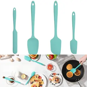 4PCS Kitchen Spatula Set, Silicone Baking Spatula, Sturdy Handle for Easy Grip, Heat-Resistant Cooking Cookware, Ideal for Housewarming Gifts and Gifts for Cooking Beginners