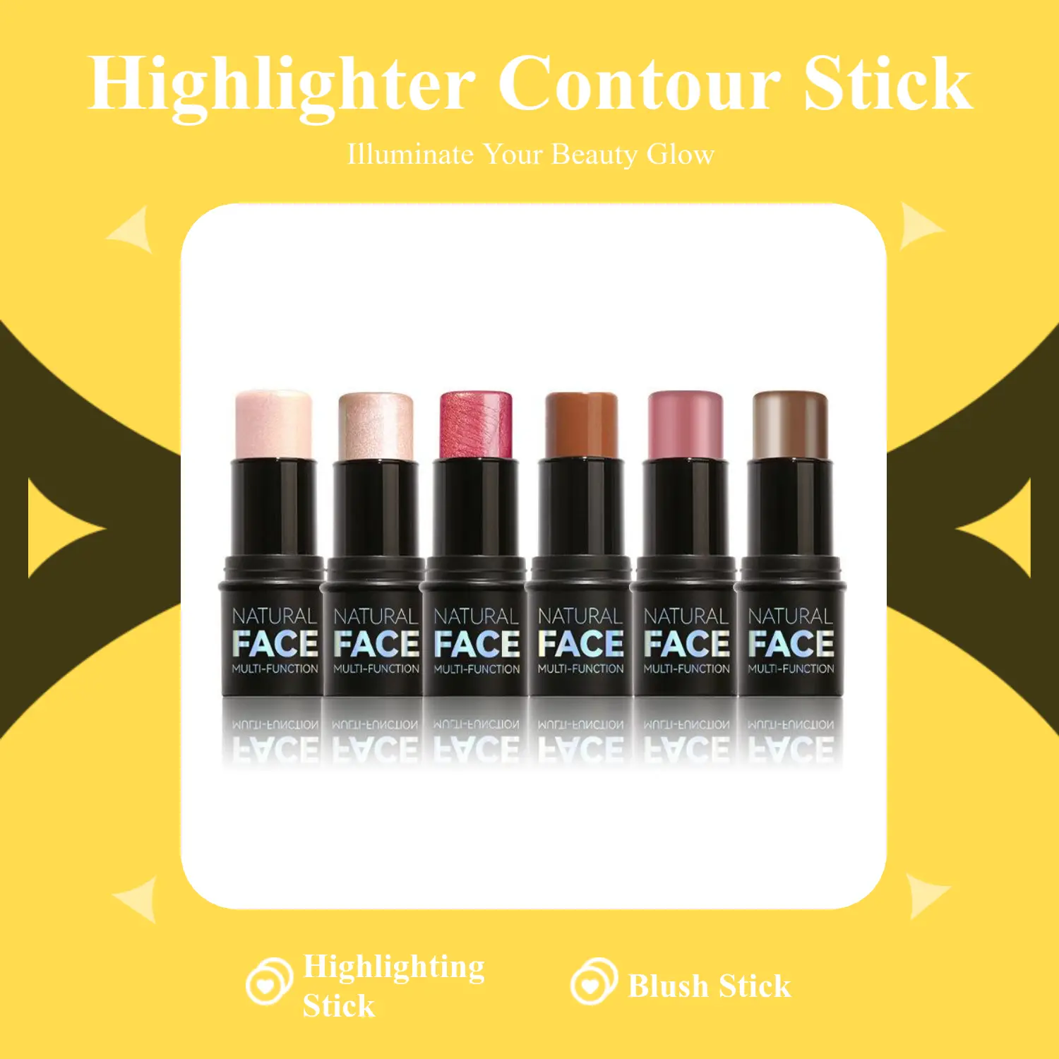 Popular Face Makeup Highlighting Contour Stick, Blush Stick, Foreign Trade Cosmetics Highlighter