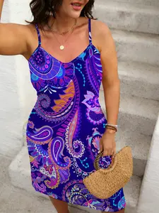 Plus Size Bodycon Dress, All-Over Digital Print Design, Casual Loose Fit, Perfect for Daily Wear & Parties, Artistic Style