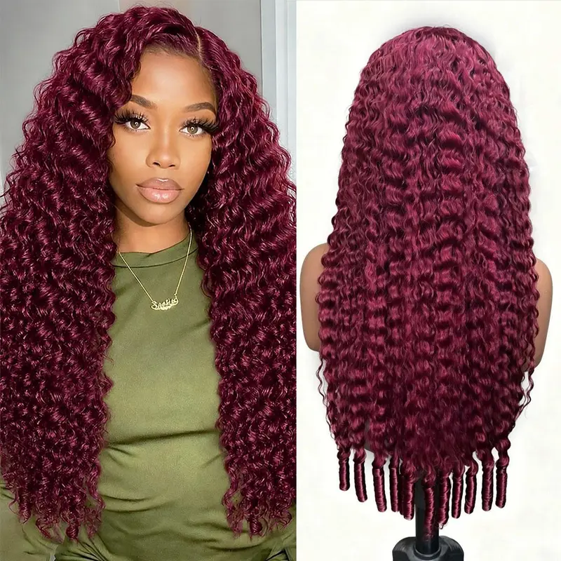 GK 99J Burmese Curly Wig Human Hair with Spiral Curls End 12A Raw 13x6 Lace Closure Wigs Human Hair for Women 28 inch Wear and Go Glueless Wigs Human Hair Pre Plucked Triple Lifespan