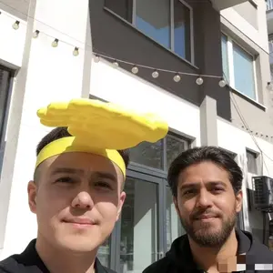 Palm Sized Sun Hat, 3D Printed Wearable Fun Headband with Adjustable Strap, Hand-Shaped Sun Hat, Reusable Outdoor Accessory